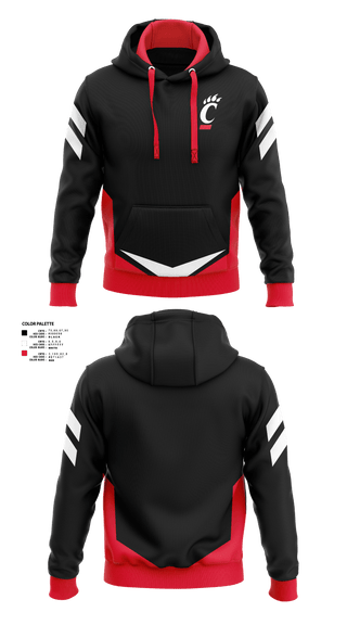 Hoodie, University of Cincinnati Golf, Golf, Teamtime, Team time, sublimation, custom sports apparel, team uniforms, spirit wear, spiritwear, sports uniforms, custom shirts, team store, custom team store, fundraiser sports, apparel fundraiser