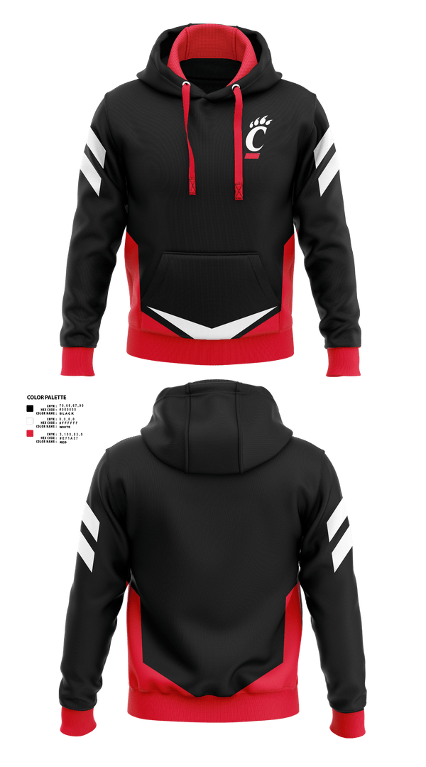 Hoodie, University of Cincinnati Golf, Golf, Teamtime, Team time, sublimation, custom sports apparel, team uniforms, spirit wear, spiritwear, sports uniforms, custom shirts, team store, custom team store, fundraiser sports, apparel fundraiser