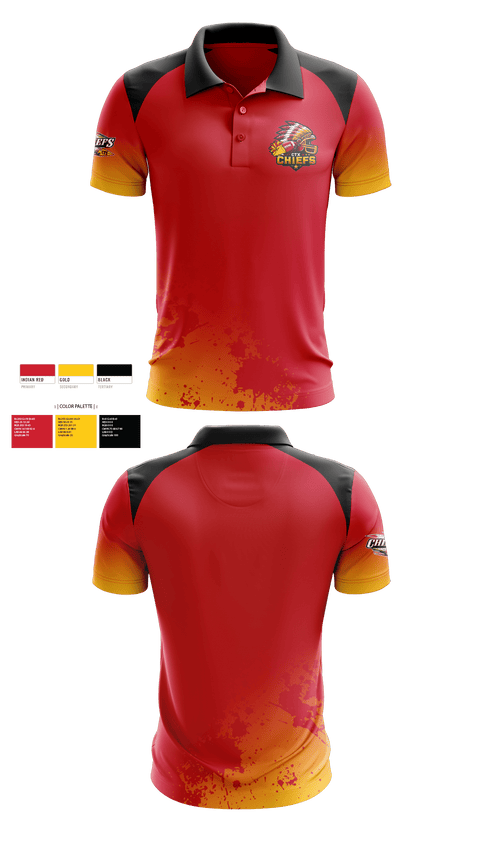 Short Sleeve Performance Polo, CTX Chiefs, Football, Teamtime, Team time, sublimation, custom sports apparel, team uniforms, spirit wear, spiritwear, sports uniforms, custom shirts, team store, custom team store, fundraiser sports, apparel fundraiser