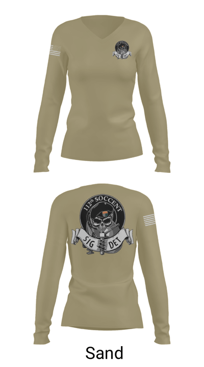 112 SOCCENT SIGDET 90231046 Women's Long Sleeve V-neck Shirt - 47