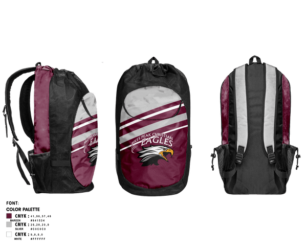 Gear Bag, Pikes Peak Christian School, , Teamtime, Team time, sublimation, custom sports apparel, team uniforms, spirit wear, spiritwear, sports uniforms, custom shirts, team store, custom team store, fundraiser sports, apparel fundraiser