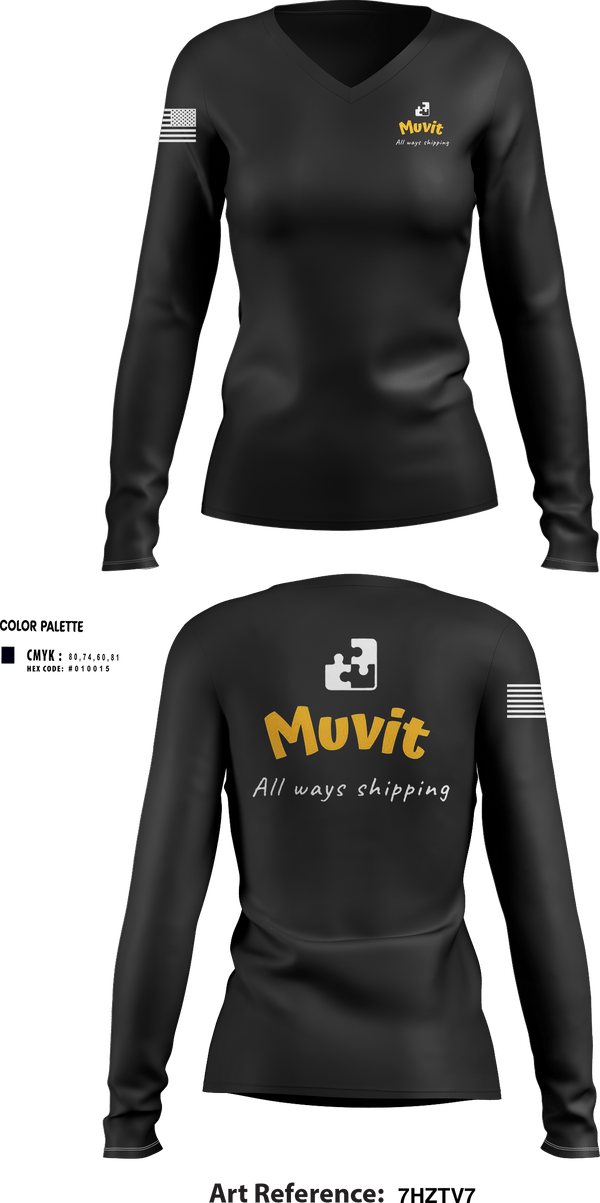 Womens Long Sleeve Vneck Shirt, Muvit, , Teamtime, Team time, sublimation, custom sports apparel, team uniforms, spirit wear, spiritwear, sports uniforms, custom shirts, team store, custom team store, fundraiser sports, apparel fundraiser