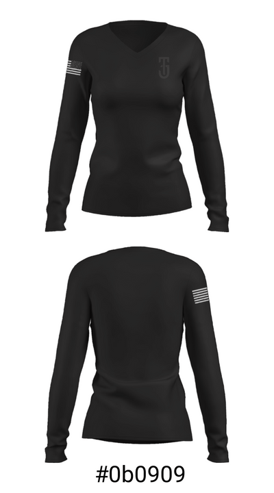Tyrel Jackson Training 25669644 Women's Long Sleeve V-neck Shirt - 29