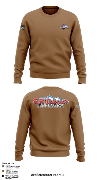 Crew Neck Sweatshirt, USS Colorado, Navy, Teamtime, Team time, sublimation, custom sports apparel, team uniforms, spirit wear, spiritwear, sports uniforms, custom shirts, team store, custom team store, fundraiser sports, apparel fundraiser