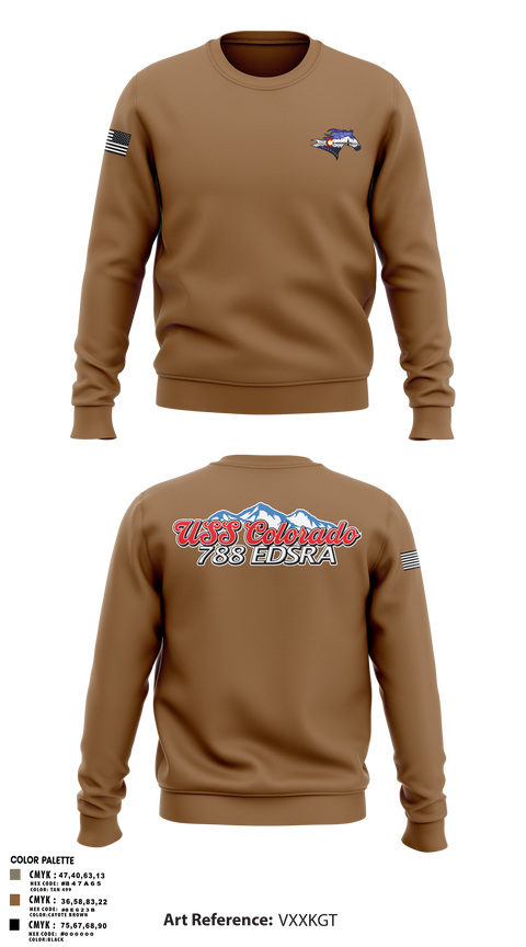 Crew Neck Sweatshirt, USS Colorado, Navy, Teamtime, Team time, sublimation, custom sports apparel, team uniforms, spirit wear, spiritwear, sports uniforms, custom shirts, team store, custom team store, fundraiser sports, apparel fundraiser