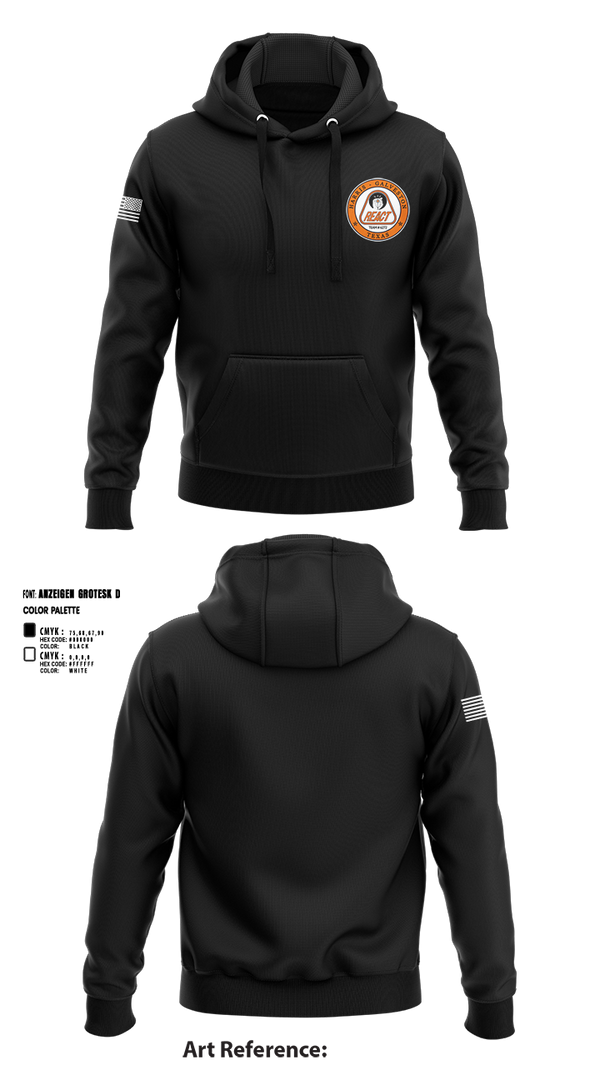Hoodie, Harris/Galveston County REACT, , Teamtime, Team time, sublimation, custom sports apparel, team uniforms, spirit wear, spiritwear, sports uniforms, custom shirts, team store, custom team store, fundraiser sports, apparel fundraiser