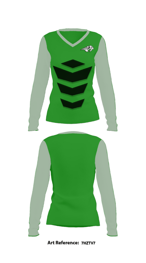 Women's Long Sleeve Vneck Shirt, Fossil Ridge High School Baseball, Baseball, Teamtime, Team time, sublimation, custom sports apparel, team uniforms, spirit wear, spiritwear, sports uniforms, custom shirts, team store, custom team store, fundraiser sports, apparel fundraiser