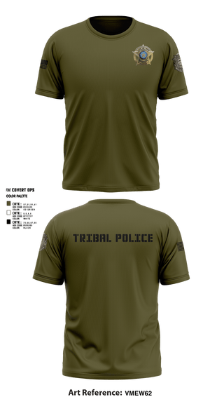 Short Sleeve Performance Shirt, Eastern Shawnee Tribal Police, Police, Teamtime, Team time, sublimation, custom sports apparel, team uniforms, spirit wear, spiritwear, sports uniforms, custom shirts, team store, custom team store, fundraiser sports, apparel fundraiser
