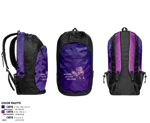 Gear Bag, Wicked Woman Welding, , Teamtime, Team time, sublimation, custom sports apparel, team uniforms, spirit wear, spiritwear, sports uniforms, custom shirts, team store, custom team store, fundraiser sports, apparel fundraiser