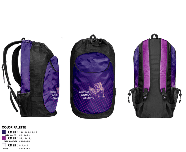 Gear Bag, Wicked Woman Welding, , Teamtime, Team time, sublimation, custom sports apparel, team uniforms, spirit wear, spiritwear, sports uniforms, custom shirts, team store, custom team store, fundraiser sports, apparel fundraiser