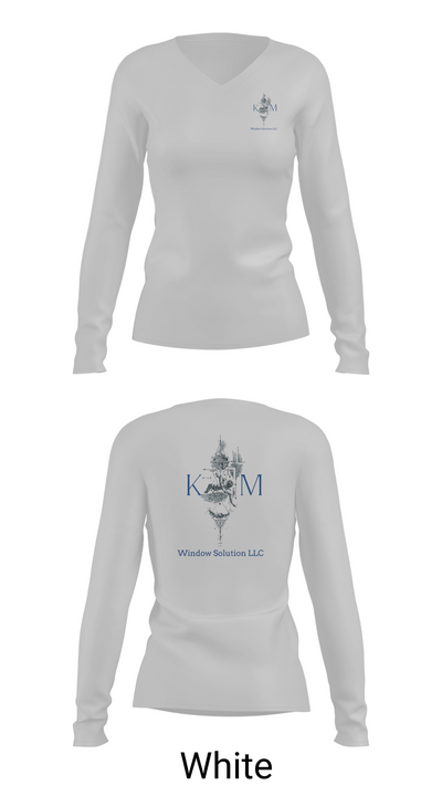 K&M window solutions llc 44492171 Women's Long Sleeve V-neck Shirt - 16