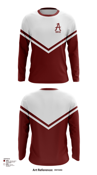 Long Sleeve Performance Shirt, Ardmore High School Cheer, Cheer, Teamtime, Team time, sublimation, custom sports apparel, team uniforms, spirit wear, spiritwear, sports uniforms, custom shirts, team store, custom team store, fundraiser sports, apparel fundraiser