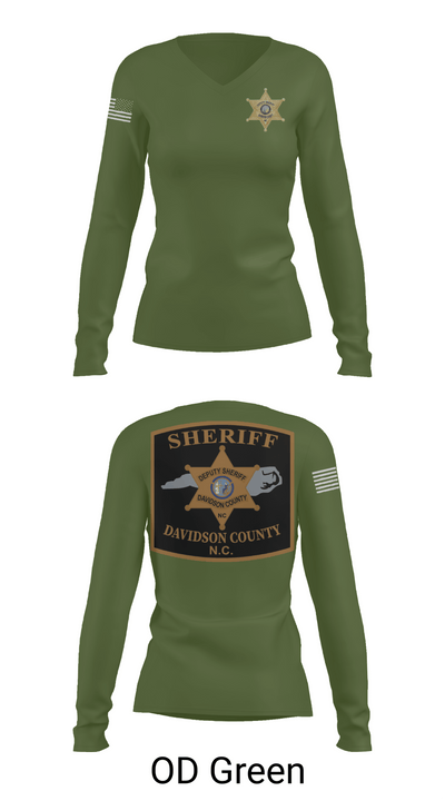DCSO 2nd Squad 88139355 Women's Long Sleeve V-neck Shirt - 54