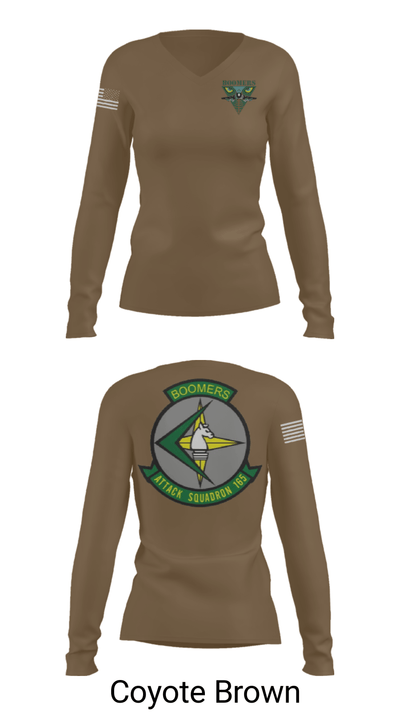 VA-165 Boomers 8750909 Women's Long Sleeve V-neck Shirt - 21