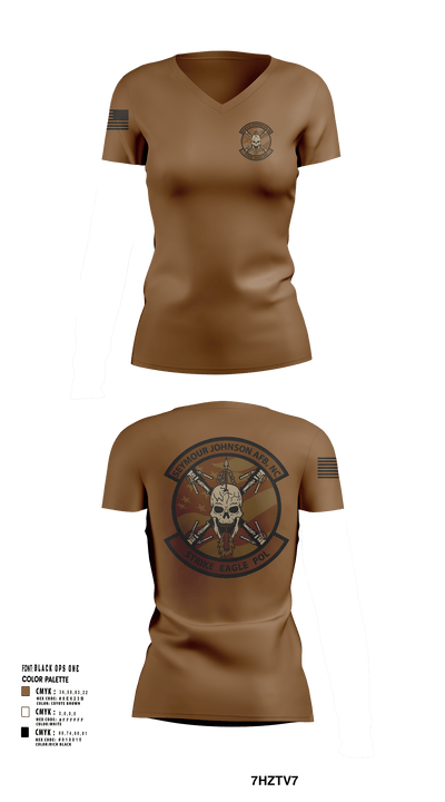 4LRS/POL 87725451 Women's Short Sleeve V-neck Shirt - 123