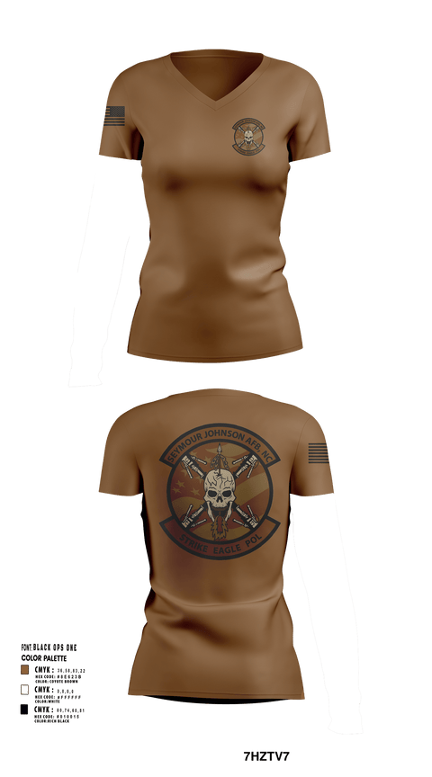 Womens Short Sleeve Vneck Shirt, 4th Logistics Readiness Unit, Air Force, Teamtime, Team time, sublimation, custom sports apparel, team uniforms, spirit wear, spiritwear, sports uniforms, custom shirts, team store, custom team store, fundraiser sports, apparel fundraiser