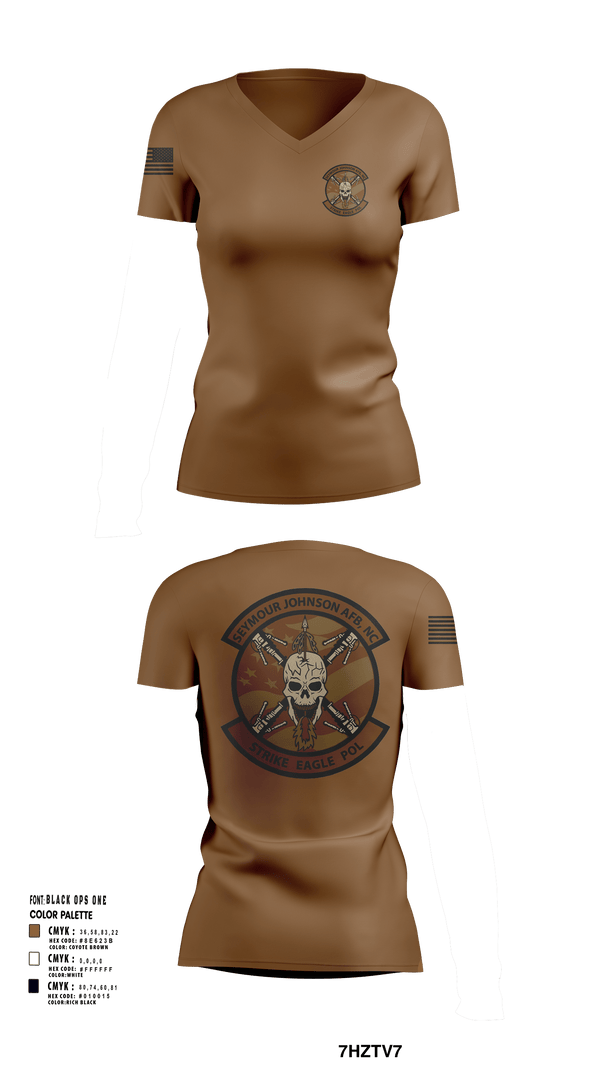 Womens Short Sleeve Vneck Shirt, 4th Logistics Readiness Unit, Air Force, Teamtime, Team time, sublimation, custom sports apparel, team uniforms, spirit wear, spiritwear, sports uniforms, custom shirts, team store, custom team store, fundraiser sports, apparel fundraiser