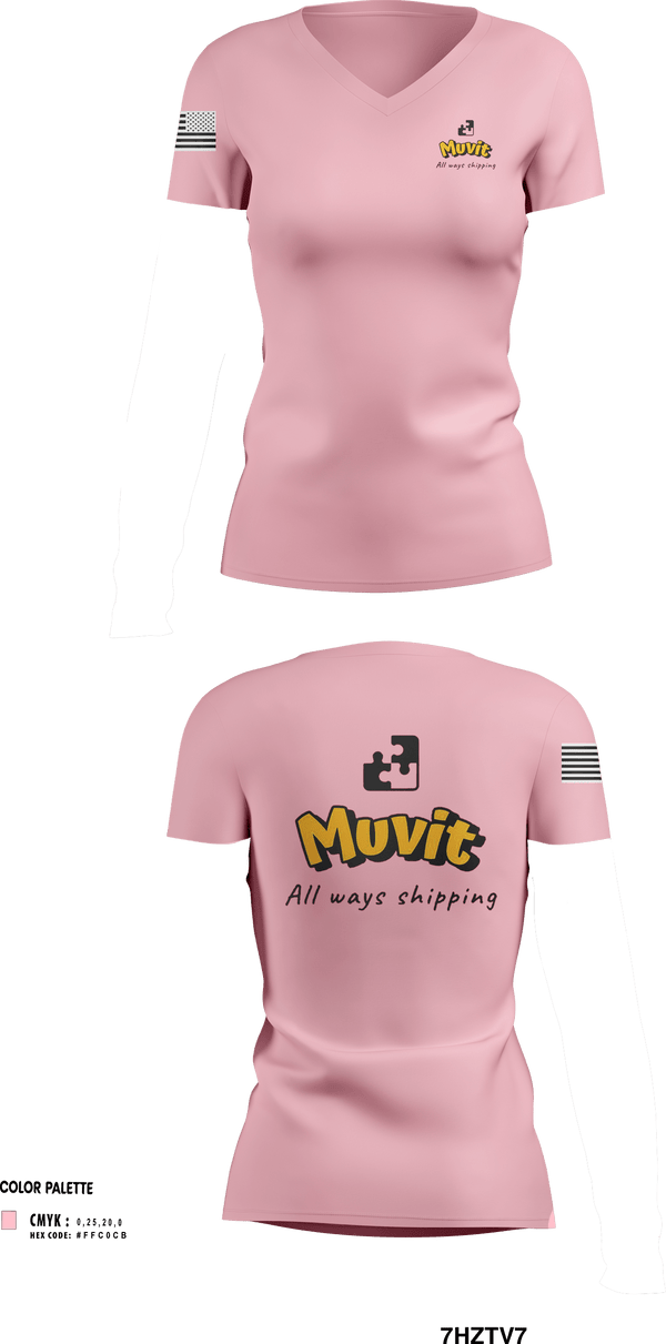Womens Short Sleeve Vneck Shirt, Muvit, , Teamtime, Team time, sublimation, custom sports apparel, team uniforms, spirit wear, spiritwear, sports uniforms, custom shirts, team store, custom team store, fundraiser sports, apparel fundraiser