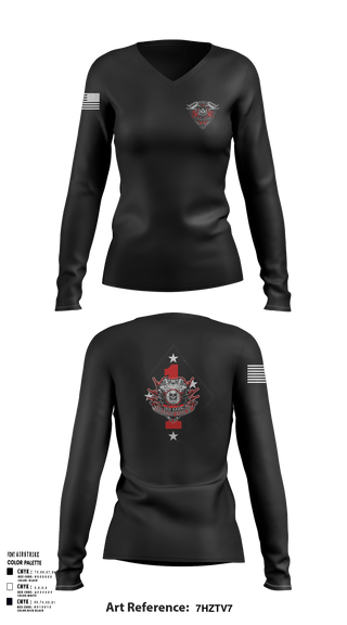 Womens Long Sleeve Vneck Shirt, 3rd AABN MTU, Marines, Teamtime, Team time, sublimation, custom sports apparel, team uniforms, spirit wear, spiritwear, sports uniforms, custom shirts, team store, custom team store, fundraiser sports, apparel fundraiser