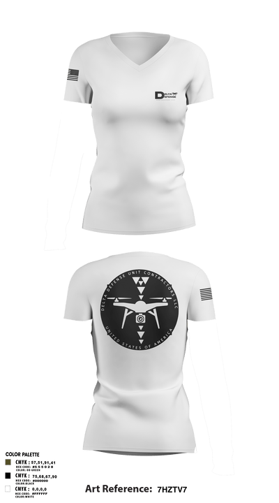 Delta Defense Unit 32292143 Women's Short Sleeve V-neck Shirt - 106