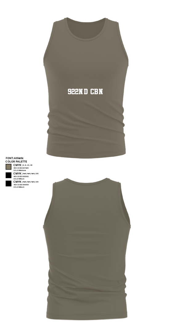 Tank Top, 922nd CBN, Army, Teamtime, Team time, sublimation, custom sports apparel, team uniforms, spirit wear, spiritwear, sports uniforms, custom shirts, team store, custom team store, fundraiser sports, apparel fundraiser