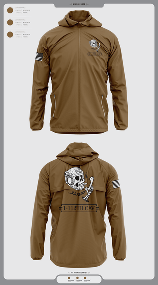 Windbreaker, 1-112th cav, , Teamtime, Team time, sublimation, custom sports apparel, team uniforms, spirit wear, spiritwear, sports uniforms, custom shirts, team store, custom team store, fundraiser sports, apparel fundraiser