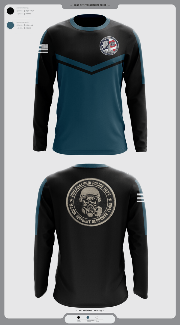 Long Sleeve Performance Shirt, Philadelphia Police Counter Terrorism Operations, Police, Teamtime, Team time, sublimation, custom sports apparel, team uniforms, spirit wear, spiritwear, sports uniforms, custom shirts, team store, custom team store, fundraiser sports, apparel fundraiser
