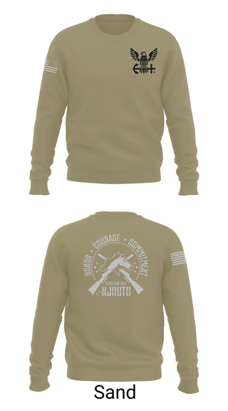 Crew Neck Sweatshirt, Kennesaw Mountain NJROTC, Navy, Teamtime, Team time, sublimation, custom sports apparel, team uniforms, spirit wear, spiritwear, sports uniforms, custom shirts, team store, custom team store, fundraiser sports, apparel fundraiser