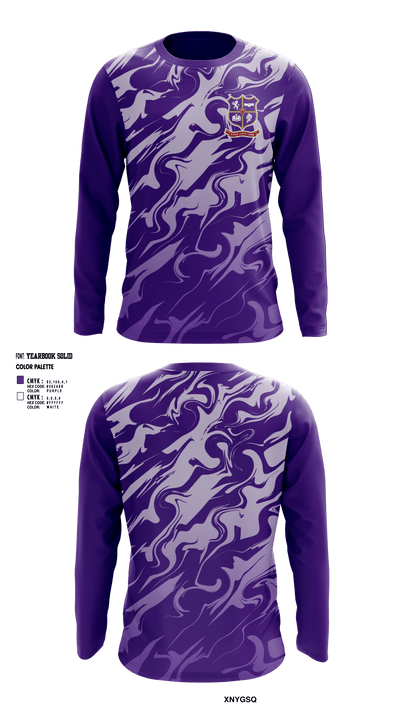Darlington School Golf 81678565 Long Sleeve Performance Shirt - 1