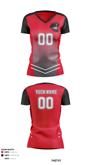 Women's Short Sleeve Vneck Shirt, Hart High School Volleyball, Women's Volleyball, Teamtime, Team time, sublimation, custom sports apparel, team uniforms, spirit wear, spiritwear, sports uniforms, custom shirts, team store, custom team store, fundraiser sports, apparel fundraiser