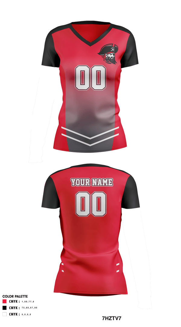 Women's Short Sleeve Vneck Shirt, Hart High School Volleyball, Women's Volleyball, Teamtime, Team time, sublimation, custom sports apparel, team uniforms, spirit wear, spiritwear, sports uniforms, custom shirts, team store, custom team store, fundraiser sports, apparel fundraiser