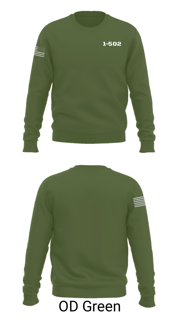Crew Neck Sweatshirt, 1-502, Army, Teamtime, Team time, sublimation, custom sports apparel, team uniforms, spirit wear, spiritwear, sports uniforms, custom shirts, team store, custom team store, fundraiser sports, apparel fundraiser