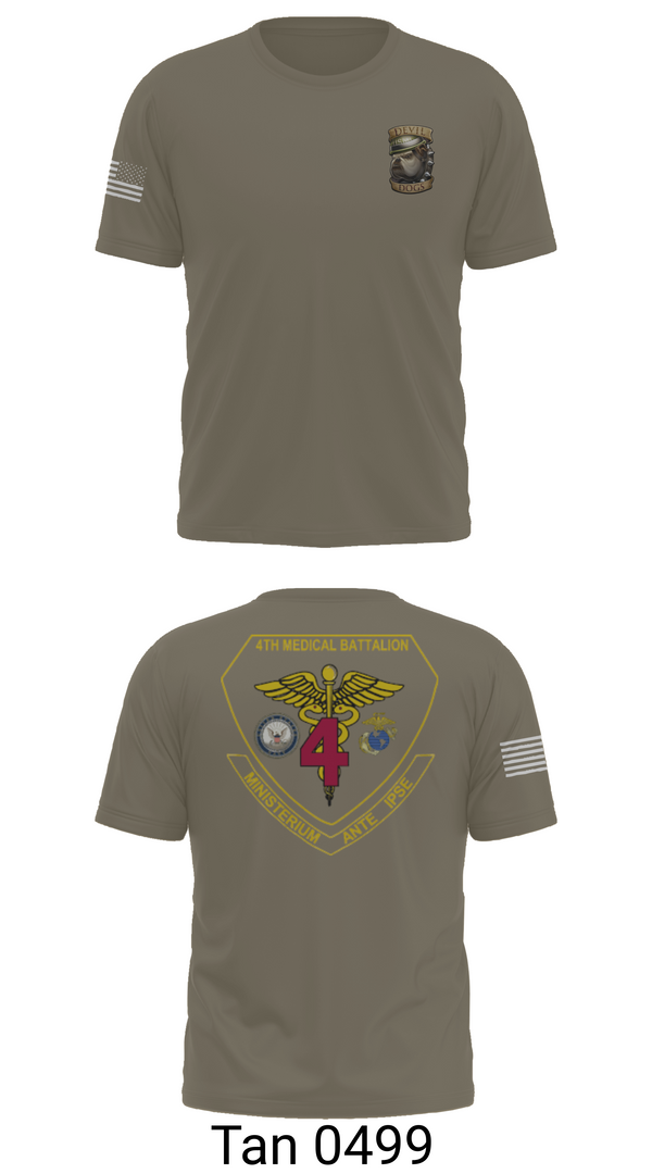 Old School Cotton Feel Shirt, 4th Med Battalion, Marines, Teamtime, Team time, sublimation, custom sports apparel, team uniforms, spirit wear, spiritwear, sports uniforms, custom shirts, team store, custom team store, fundraiser sports, apparel fundraiser