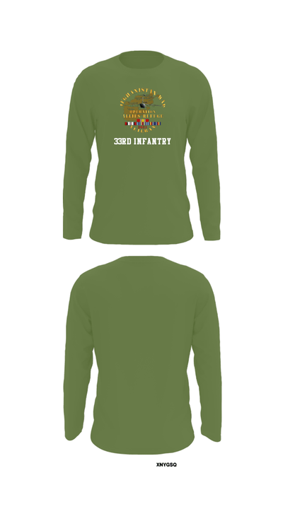 33rd Infantry 79937532 Long Sleeve Performance Shirt - 52