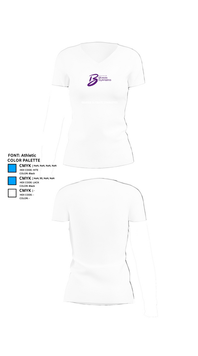 Branson Ultimate Gymnastics 57002260 Women's Short Sleeve V-neck Shirt - 18