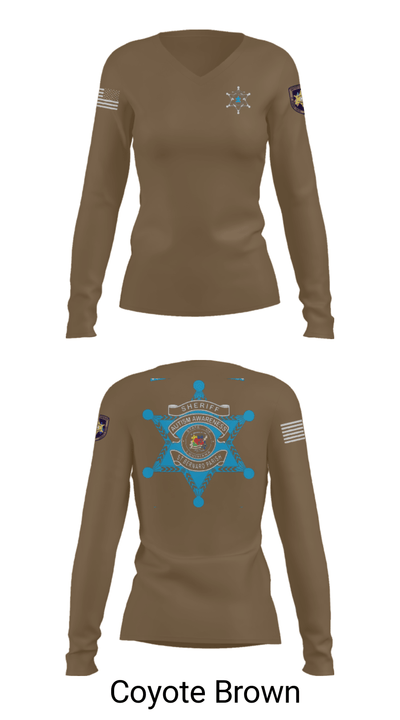 C.I.B. 14184505 Women's Long Sleeve V-neck Shirt - 15