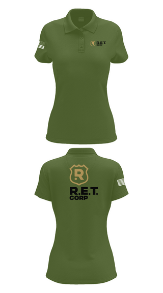 Womens Short Sleeve Performance Polo, RET CORP, Police, Teamtime, Team time, sublimation, custom sports apparel, team uniforms, spirit wear, spiritwear, sports uniforms, custom shirts, team store, custom team store, fundraiser sports, apparel fundraiser