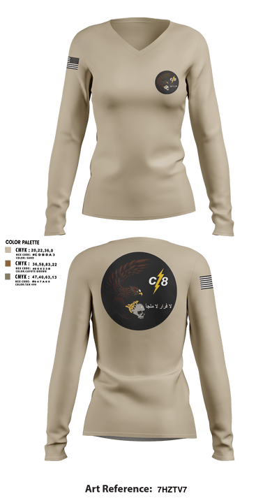 CHARGER 28585506 Women's Long Sleeve V-neck Shirt - 1