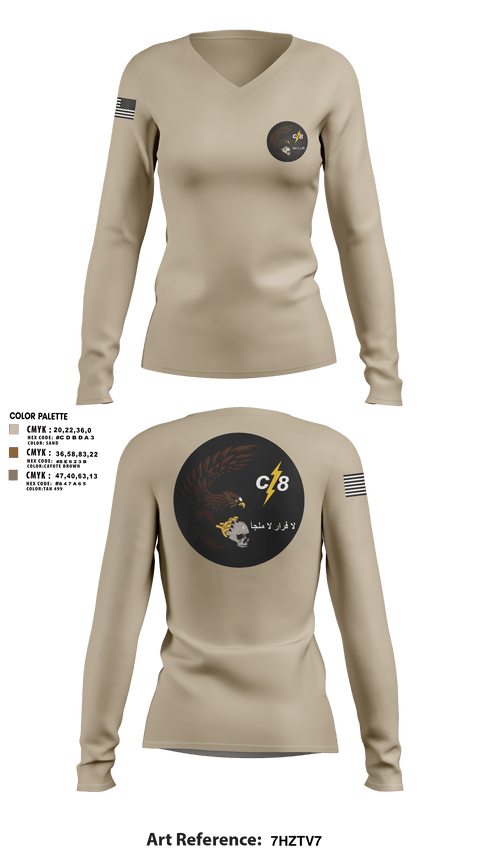 Womens Long Sleeve Vneck Shirt, CHARGERCrusher C8, , Teamtime, Team time, sublimation, custom sports apparel, team uniforms, spirit wear, spiritwear, sports uniforms, custom shirts, team store, custom team store, fundraiser sports, apparel fundraiser