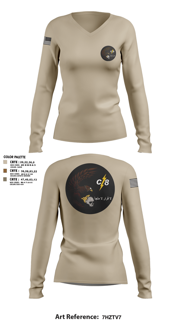 Womens Long Sleeve Vneck Shirt, CHARGERCrusher C8, , Teamtime, Team time, sublimation, custom sports apparel, team uniforms, spirit wear, spiritwear, sports uniforms, custom shirts, team store, custom team store, fundraiser sports, apparel fundraiser