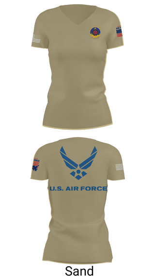 Womens Short Sleeve Vneck Shirt, 4th Component Maintenance Squadron, , Teamtime, Team time, sublimation, custom sports apparel, team uniforms, spirit wear, spiritwear, sports uniforms, custom shirts, team store, custom team store, fundraiser sports, apparel fundraiser