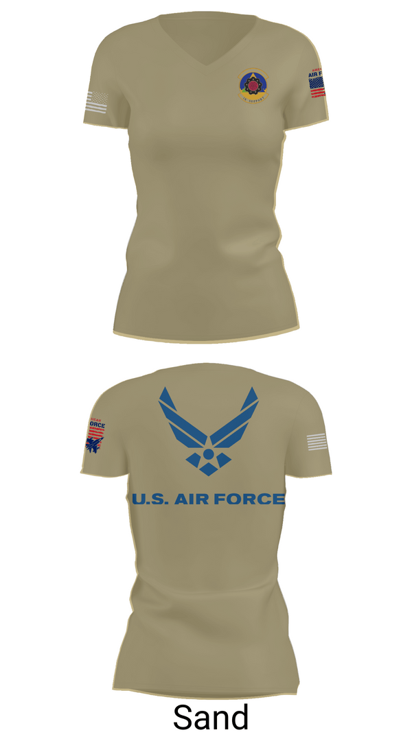 Womens Short Sleeve Vneck Shirt, 4th Component Maintenance Squadron, , Teamtime, Team time, sublimation, custom sports apparel, team uniforms, spirit wear, spiritwear, sports uniforms, custom shirts, team store, custom team store, fundraiser sports, apparel fundraiser