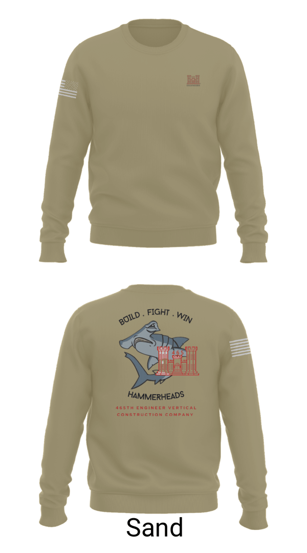 Crew Neck Sweatshirt, 465 EVCC, Army, Teamtime, Team time, sublimation, custom sports apparel, team uniforms, spirit wear, spiritwear, sports uniforms, custom shirts, team store, custom team store, fundraiser sports, apparel fundraiser