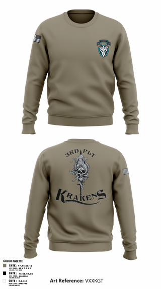 Crew Neck Sweatshirt, 3RD PLT95TH CBRN3rd plt, Army, Teamtime, Team time, sublimation, custom sports apparel, team uniforms, spirit wear, spiritwear, sports uniforms, custom shirts, team store, custom team store, fundraiser sports, apparel fundraiser