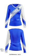 Little Axe Middle School Cheer 8084515 Women's Long Sleeve V-neck Shirt - 117