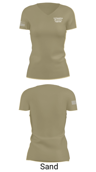 Women's Short Sleeve Vneck Shirt, 1st Squadron 4th cavalry regiment, Army, Teamtime, Team time, sublimation, custom sports apparel, team uniforms, spirit wear, spiritwear, sports uniforms, custom shirts, team store, custom team store, fundraiser sports, apparel fundraiser