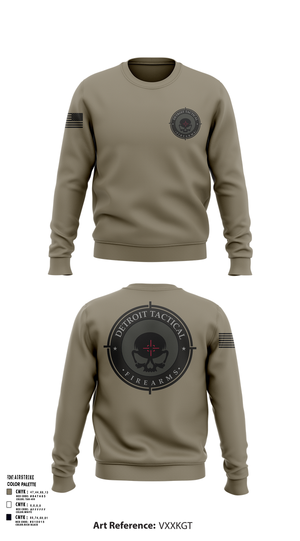 Crew Neck Sweatshirt, Detroit Tactical Firearms, , Teamtime, Team time, sublimation, custom sports apparel, team uniforms, spirit wear, spiritwear, sports uniforms, custom shirts, team store, custom team store, fundraiser sports, apparel fundraiser