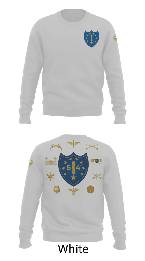 Crew Neck Sweatshirt, 54th Troop Command, National Guard, Teamtime, Team time, sublimation, custom sports apparel, team uniforms, spirit wear, spiritwear, sports uniforms, custom shirts, team store, custom team store, fundraiser sports, apparel fundraiser
