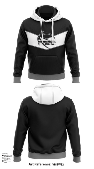 Hoodie, Northern Heights High School Basketball, Men's Basketball, Teamtime, Team time, sublimation, custom sports apparel, team uniforms, spirit wear, spiritwear, sports uniforms, custom shirts, team store, custom team store, fundraiser sports, apparel fundraiser