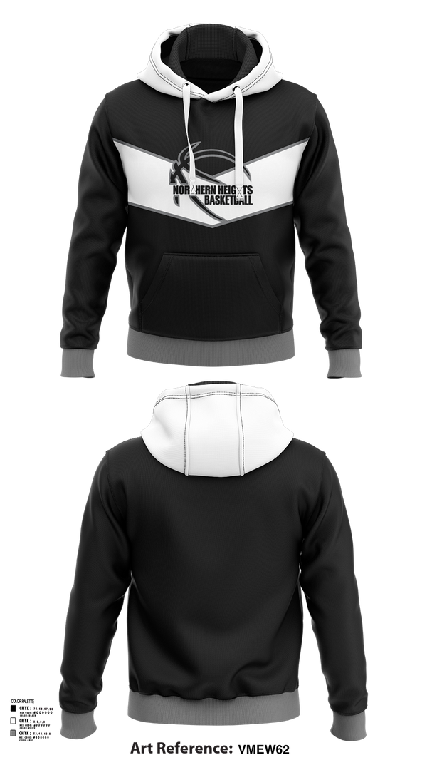 Hoodie, Northern Heights High School Basketball, Men's Basketball, Teamtime, Team time, sublimation, custom sports apparel, team uniforms, spirit wear, spiritwear, sports uniforms, custom shirts, team store, custom team store, fundraiser sports, apparel fundraiser